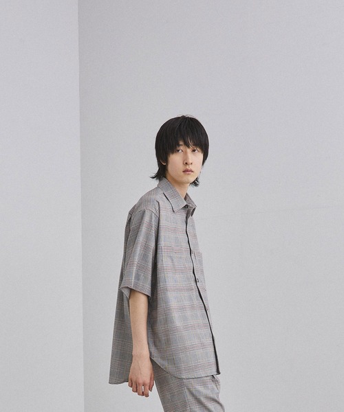 UNITED TOKYO（ユナイテッドトウキョウ）の「クラシックチェックSH/オーバーサイズ/CPOシャツ（シャツ/ブラウス・メンズ・アイボリー/グレー・1/2/3）」の6枚目の写真