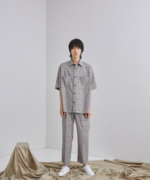 UNITED TOKYO（ユナイテッドトウキョウ）の「クラシックチェックSH/オーバーサイズ/CPOシャツ（シャツ/ブラウス・メンズ・アイボリー/グレー・1/2/3）」の3枚目の写真