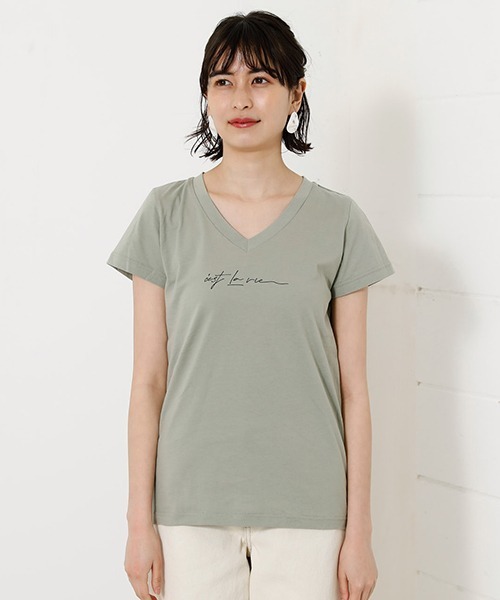 藍月なくる　ヴィレヴァン Tシャツ C'EST LA VIE V/N TEE/セラヴィVネックTシャツ（Tシャツ