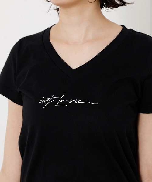 C'EST LA VIE V/N TEE/セラヴィVネックTシャツ（Tシャツ