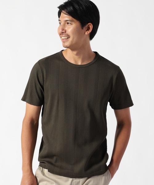 TETE HOMME(テットオム)の「ランダムワッフルシルケットTシャツ(Tシャツ/カットソー・メンズ・ブラック/ベージュ/カーキ・LARGE/MEDIUM/X-LARGE)」の3枚目の写真