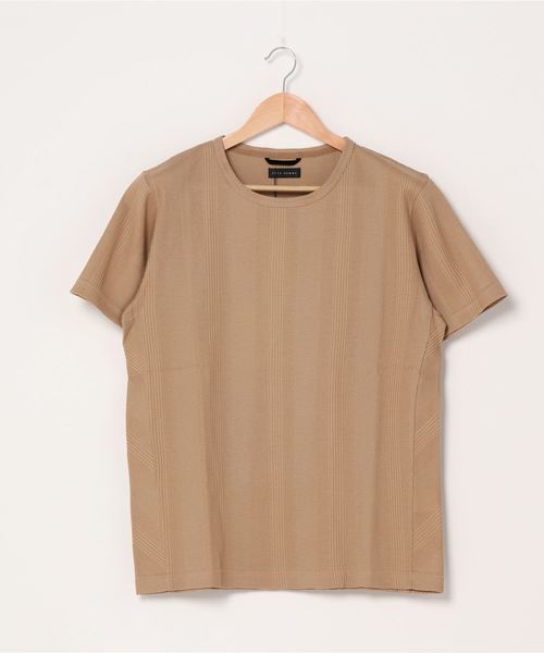 TETE HOMME(テットオム)の「ランダムワッフルシルケットTシャツ(Tシャツ/カットソー・メンズ・ブラック/ベージュ/カーキ・LARGE/MEDIUM/X-LARGE)」の5枚目の写真