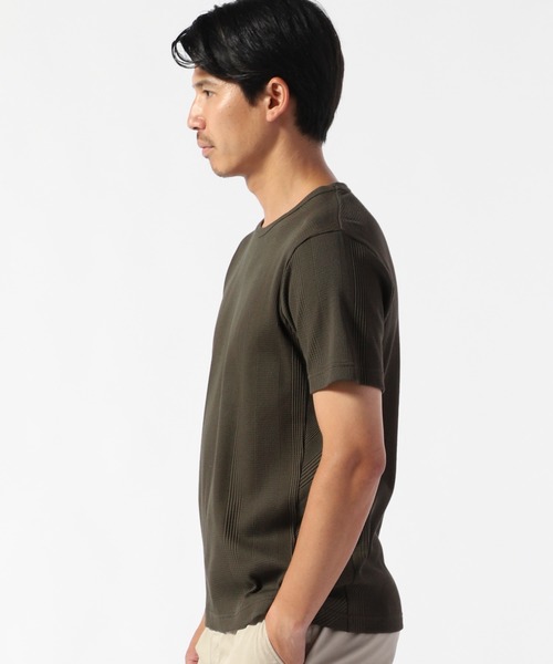 TETE HOMME(テットオム)の「ランダムワッフルシルケットTシャツ(Tシャツ/カットソー・メンズ・ブラック/ベージュ/カーキ・LARGE/MEDIUM/X-LARGE)」の14枚目の写真