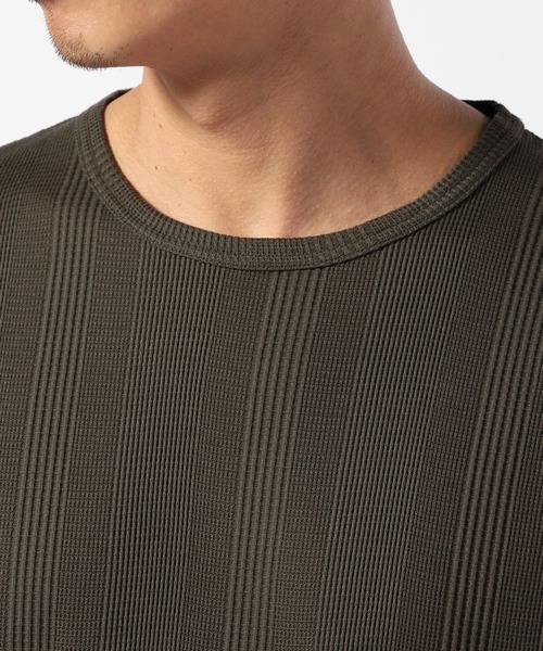 TETE HOMME(テットオム)の「ランダムワッフルシルケットTシャツ(Tシャツ/カットソー・メンズ・ブラック/ベージュ/カーキ・LARGE/MEDIUM/X-LARGE)」の8枚目の写真