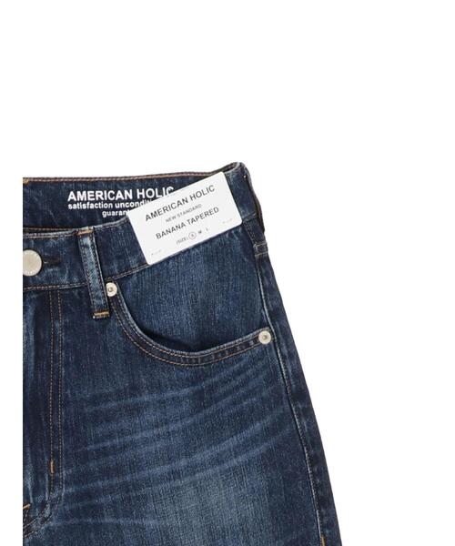 AMERICAN HOLIC（アメリカンホリック）の「バナナテーパードデニム　＊●（デニムパンツ・レディース・インディゴブルー/ワンウォッシュ・S/M/L）」の11枚目の写真