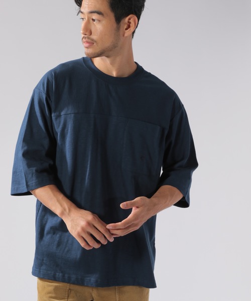 BAYFLOW(ベイフロー)の「ワンマイルフットボールTシャツ S/S(Tシャツ/カットソー・メンズ・ボルドー/オフホワイト/ネイビー・LARGE/MEDIUM/SMALL)」の2枚目の写真