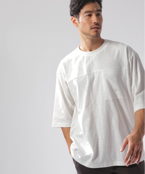 BAYFLOW(ベイフロー)の「ワンマイルフットボールTシャツ S/S(Tシャツ/カットソー・メンズ・ボルドー/オフホワイト/ネイビー・LARGE/MEDIUM/SMALL)」の1枚目の写真