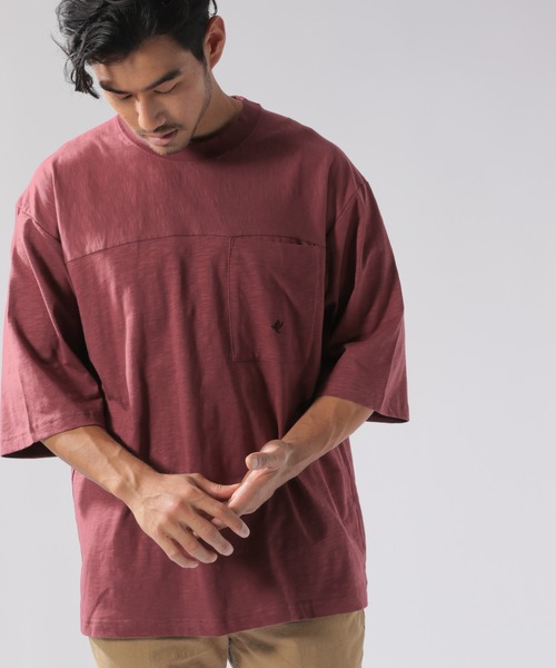 BAYFLOW(ベイフロー)の「ワンマイルフットボールTシャツ S/S(Tシャツ/カットソー・メンズ・ボルドー/オフホワイト/ネイビー・LARGE/MEDIUM/SMALL)」の3枚目の写真