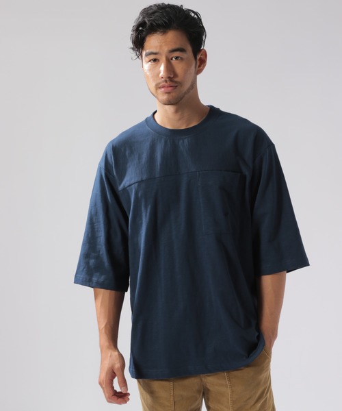 BAYFLOW(ベイフロー)の「ワンマイルフットボールTシャツ S/S(Tシャツ/カットソー・メンズ・ボルドー/オフホワイト/ネイビー・LARGE/MEDIUM/SMALL)」の7枚目の写真