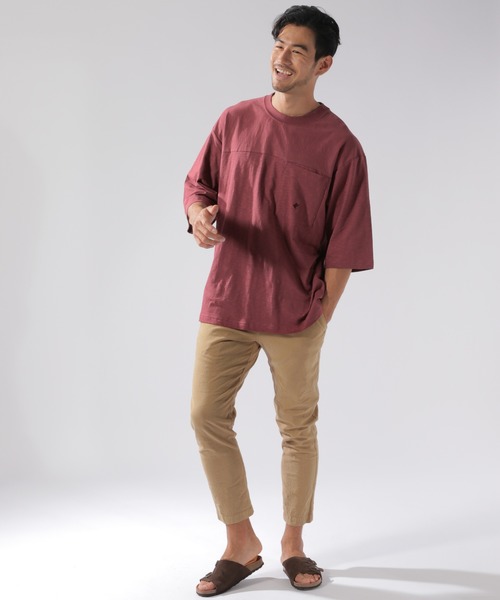 BAYFLOW(ベイフロー)の「ワンマイルフットボールTシャツ S/S(Tシャツ/カットソー・メンズ・ボルドー/オフホワイト/ネイビー・LARGE/MEDIUM/SMALL)」の5枚目の写真