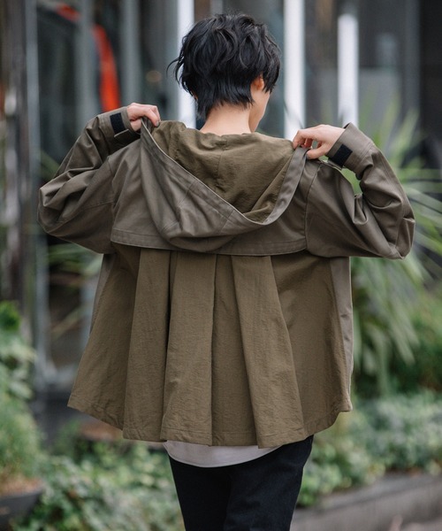 Munich（ミューニック）の「コットンウエストポイント×タッサー　ドッキングブルゾン（ブルゾン・レディース・ブラック/ベージュ/カーキ・S/XS）」の10枚目の写真