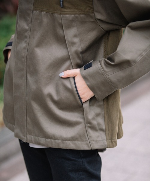 Munich（ミューニック）の「コットンウエストポイント×タッサー　ドッキングブルゾン（ブルゾン・レディース・ブラック/ベージュ/カーキ・S/XS）」の13枚目の写真
