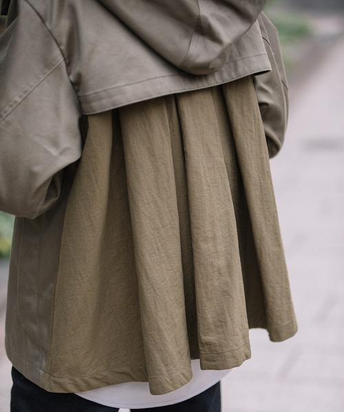 Munich（ミューニック）の「コットンウエストポイント×タッサー　ドッキングブルゾン（ブルゾン・レディース・ブラック/ベージュ/カーキ・S/XS）」の17枚目の写真