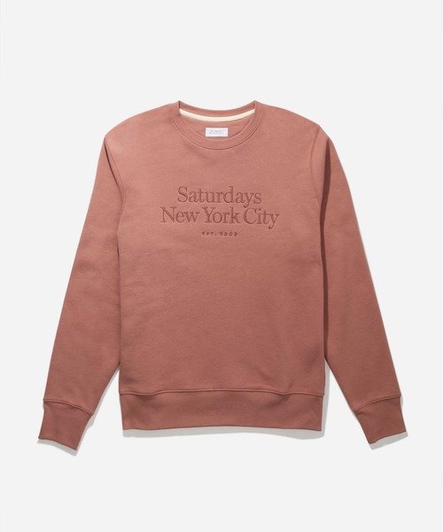 Saturdays NYC(サタデーズ ニューヨークシティ )の「Bowery Embroidered Miller Standard Crew(スウェット・メンズ・ベージュ/ネイビー/ブラック/ピンク・X-SMALL/S/M/L/XL)」の4枚目の写真