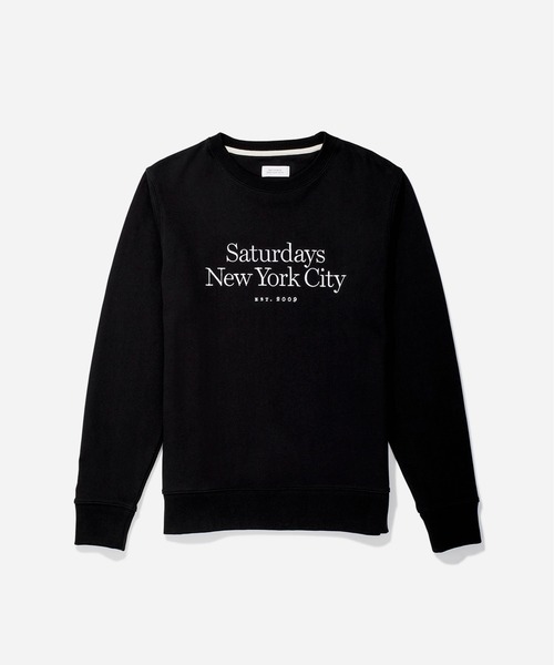 Saturdays NYC(サタデーズ ニューヨークシティ )の「Bowery Embroidered Miller Standard Crew(スウェット・メンズ・ベージュ/ネイビー/ブラック/ピンク・X-SMALL/S/M/L/XL)」の2枚目の写真