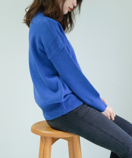 yuue' ( wear )（ユーイ）の「タートルネックドロップショルダースリーブニット（ニット/セーター・レディース・ブラック/ベージュ/ブラウン/ブルー・FREE）」の10枚目の写真