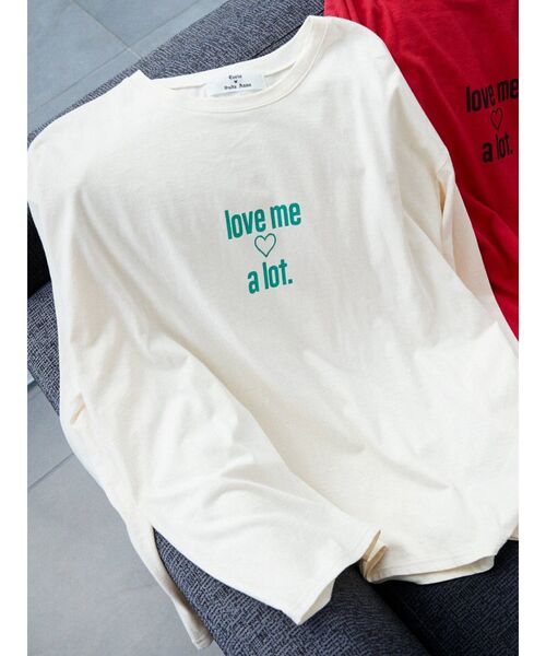 EVRIS（エヴリス）の「【SUDA ANNA×EVRIS】LOGO L/T（Tシャツ/カットソー・レディース・ホワイト/ブラウン/レッド・FREE）」の2枚目の写真