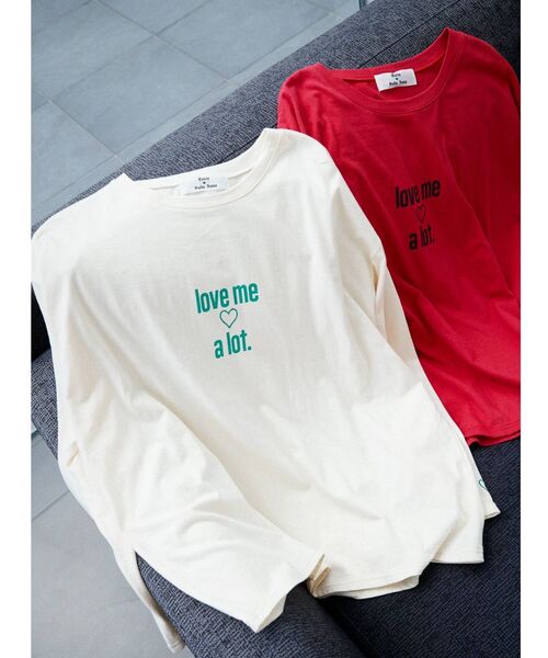 EVRIS（エヴリス）の「【SUDA ANNA×EVRIS】LOGO L/T（Tシャツ/カットソー・レディース・ホワイト/ブラウン/レッド・FREE）」の20枚目の写真