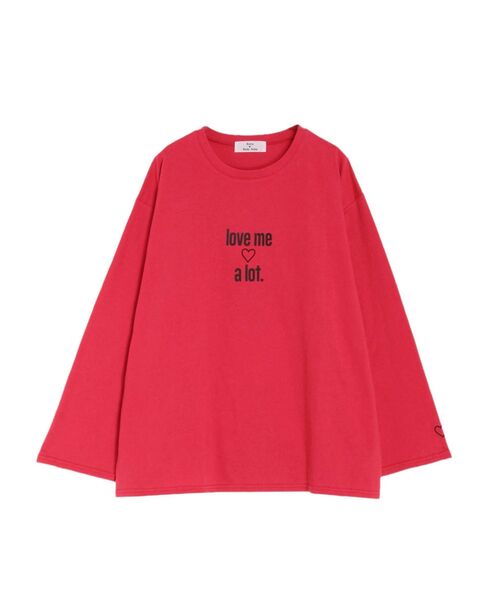 EVRIS（エヴリス）の「【SUDA ANNA×EVRIS】LOGO L/T（Tシャツ/カットソー・レディース・ホワイト/ブラウン/レッド・FREE）」の15枚目の写真