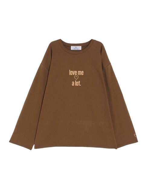 EVRIS（エヴリス）の「【SUDA ANNA×EVRIS】LOGO L/T（Tシャツ/カットソー・レディース・ホワイト/ブラウン/レッド・FREE）」の16枚目の写真