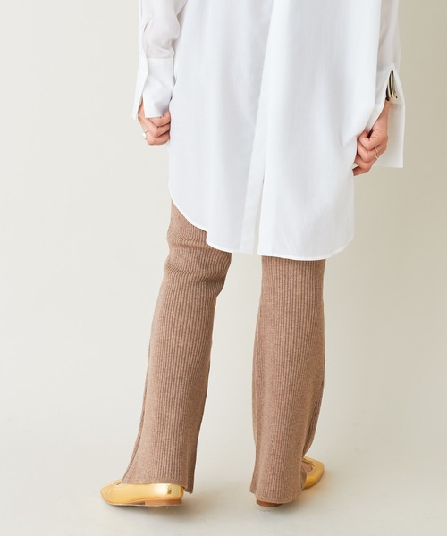 SHENERY（シーナリー）の「リブフレアニットパンツ（その他パンツ・レディース・ブラック/グレイッシュベージュ・FREE）」の22枚目の写真