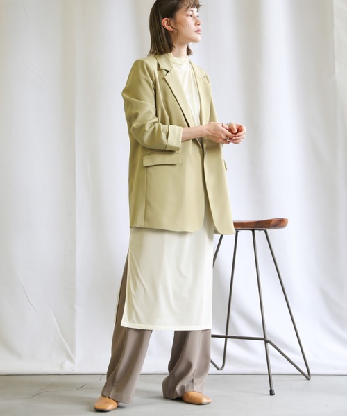 select MOCA（セレクトモカ）の「ハイネックシアーニュアンスワンピース（ワンピース・レディース・オリーブ/アイボリー/テラコッタ・FREE）」の18枚目の写真