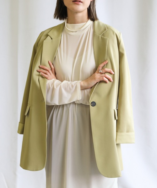 select MOCA（セレクトモカ）の「ハイネックシアーニュアンスワンピース（ワンピース・レディース・オリーブ/アイボリー/テラコッタ・FREE）」の19枚目の写真