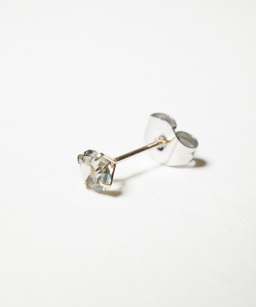Pledge(プレッジ)の「Pledge(プレッジ)/K10 Swarovski Crystals ピアス(ピアス(片耳用)・メンズ・ホワイト/ブラック/ブラック系その他/ブルー・FREE)」の3枚目の写真