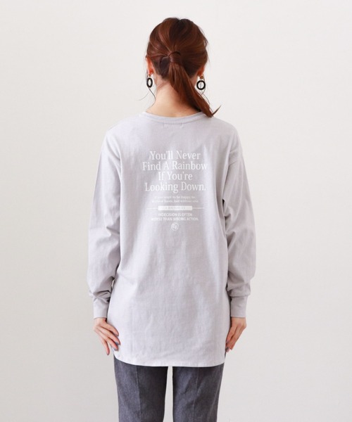 archives(アルシーヴ)の「プリントロンT(Tシャツ/カットソー・レディース・オフホワイト/チャコールグレー/シルバーグレー・MEDIUM)」の15枚目の写真