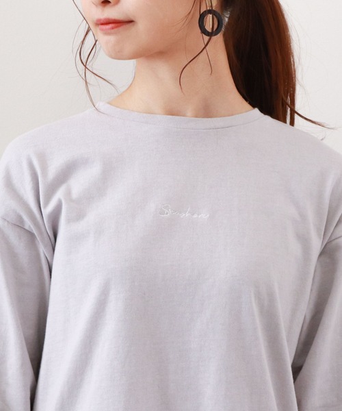 archives(アルシーヴ)の「プリントロンT(Tシャツ/カットソー・レディース・オフホワイト/チャコールグレー/シルバーグレー・MEDIUM)」の9枚目の写真