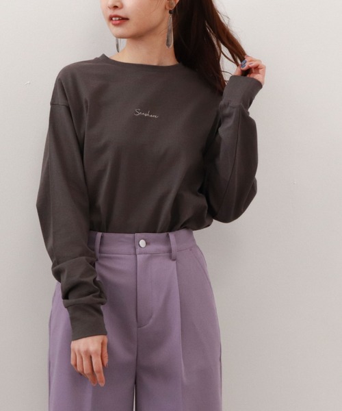 archives(アルシーヴ)の「プリントロンT(Tシャツ/カットソー・レディース・オフホワイト/チャコールグレー/シルバーグレー・MEDIUM)」の18枚目の写真