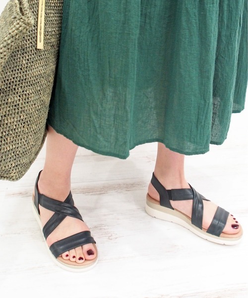 あしながおじさん（アシナガオジサン）の「ふわもちクッションサンダル / あしながおじさん（サンダル・レディース・グリーン/ブラック/ホワイト/ベージュ・S/LL/L/M）」の13枚目の写真