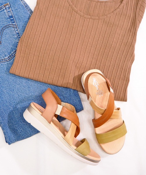 あしながおじさん（アシナガオジサン）の「ふわもちクッションサンダル / あしながおじさん（サンダル・レディース・グリーン/ブラック/ホワイト/ベージュ・S/LL/L/M）」の19枚目の写真