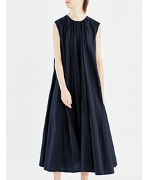 【GINZA5月号掲載】mizuiro ind ギャザーネックノースリーブロングワンピース