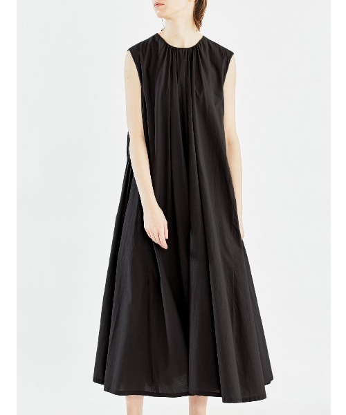 mizuiroind（ミズイロインド）の「【GINZA5月号掲載】mizuiro ind ギャザーネックノースリーブロングワンピース（ワンピース・レディース・ネイビー/グレー/ブラック・FREE）」の2枚目の写真