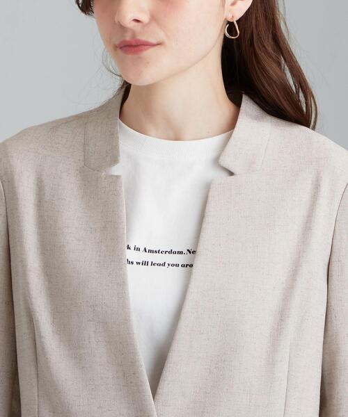 green label relaxing（グリーンレーベルリラクシング）の「[ 手洗い可能/リネンライク ]◆D キザミ ジャケット -JJPS ◇No08◇（その他アウター・レディース・ダークグレー/ナチュラル・44/46/34/36/42/38/40）」の6枚目の写真