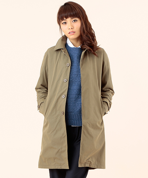 B:MING by BEAMS(ビーミングバイビームス)の「□ビーミング by ビームス / ステンカラーコート(ステンカラーコート・レディース・ブラック/カーキ・MEDIUM/SMALL)」の2枚目の写真