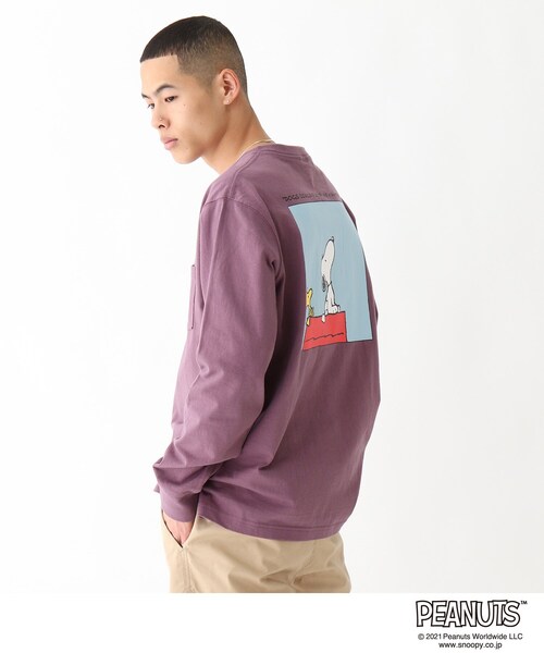 セール Peanuts ピーナッツ スヌーピー ウッドストック コミックアート長袖tシャツ Tシャツ カットソー Peanuts ピーナッツ のファッション通販 Zozotown