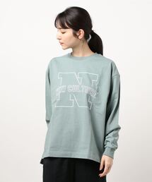 koe（コエ）の「NカレッジロゴロングスリーブTシャツ（Tシャツ/カットソー・メンズ）」