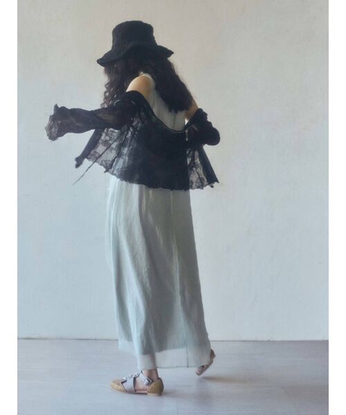 merry jenny（メリージェニー）の「airy frillロングワンピース（ワンピース・レディース・アイボリー/ブラック/ミント・FREE）」の5枚目の写真