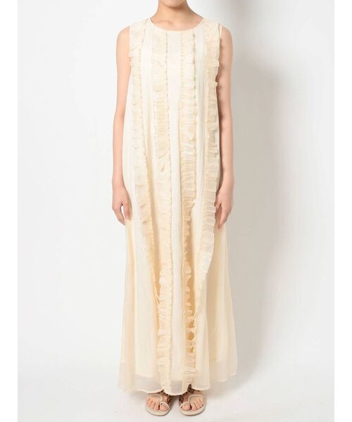 merry jenny（メリージェニー）の「airy frillロングワンピース（ワンピース・レディース・アイボリー/ブラック/ミント・FREE）」の8枚目の写真