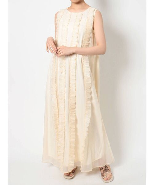 merry jenny（メリージェニー）の「airy frillロングワンピース（ワンピース・レディース・アイボリー/ブラック/ミント・FREE）」の20枚目の写真