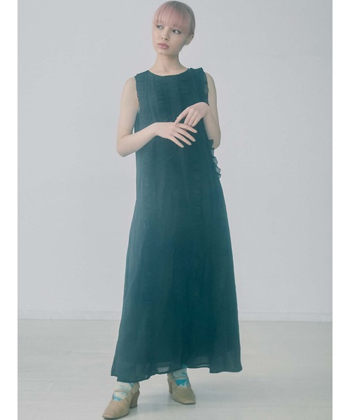 merry jenny（メリージェニー）の「airy frillロングワンピース（ワンピース・レディース・アイボリー/ブラック/ミント・FREE）」の2枚目の写真