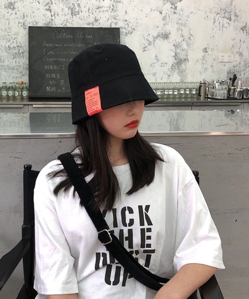 me+em select（ミームセレクト）の「ネオンタグバケットハット（ハット・レディース・カーキ/ブラック/ベージュ/ホワイト・FREE）」の10枚目の写真