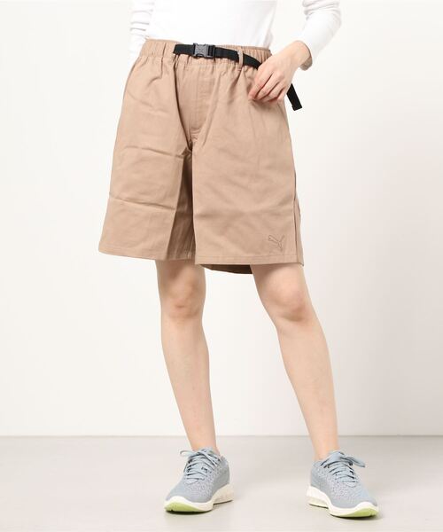 PUMA（プーマ）の「プーマ PUMA HER ショーツ（その他パンツ・レディース・ベージュ/ブラック/カーキ・M/XL/L/S）」の2枚目の写真