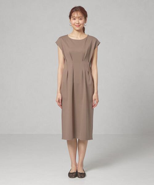 closet story（クローゼットストーリー）の「＜closet story＞□CSC ダブルタック Iライン ワンピース -手洗い可能-（ワンピース・レディース・ネイビー/モカ・FREE）」の8枚目の写真