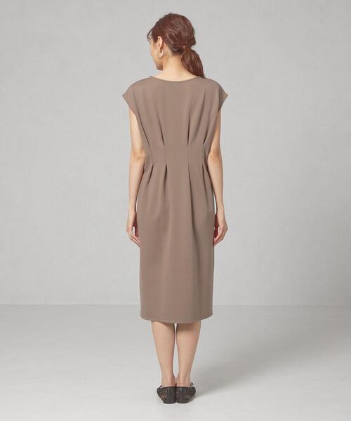 closet story（クローゼットストーリー）の「＜closet story＞□CSC ダブルタック Iライン ワンピース -手洗い可能-（ワンピース・レディース・ネイビー/モカ・FREE）」の3枚目の写真