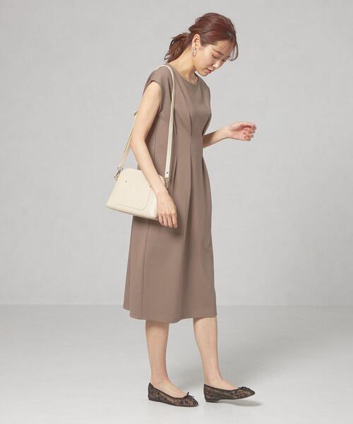 closet story（クローゼットストーリー）の「＜closet story＞□CSC ダブルタック Iライン ワンピース -手洗い可能-（ワンピース・レディース・ネイビー/モカ・FREE）」の14枚目の写真