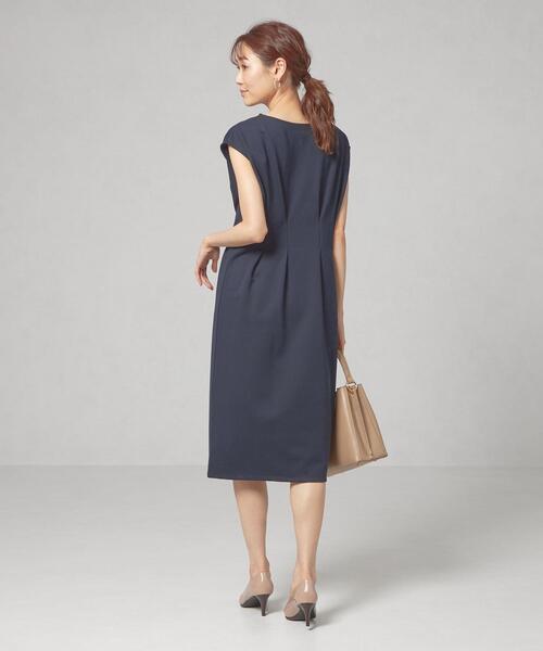 closet story（クローゼットストーリー）の「＜closet story＞□CSC ダブルタック Iライン ワンピース -手洗い可能-（ワンピース・レディース・ネイビー/モカ・FREE）」の12枚目の写真