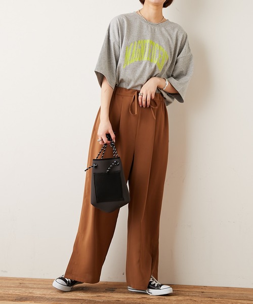 CIAOPANIC TYPY（チャオパニックティピー）の「とろみタックイージースリットパンツ（その他パンツ・レディース・オフホワイト/ブラック/ブラウン/グリーン/イエロー・SMALL/MEDIUM）」の17枚目の写真